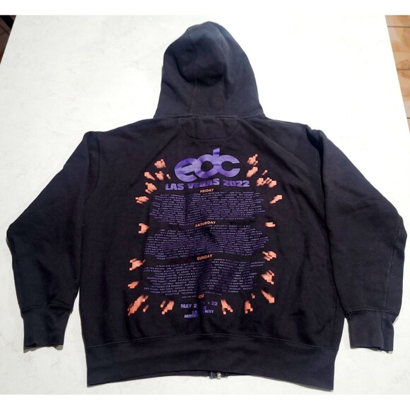 Official Insomniac EDC 2022 Las Vegas Lineup L Hoodie Electric Daisy Carnival - Picture 1 of 8